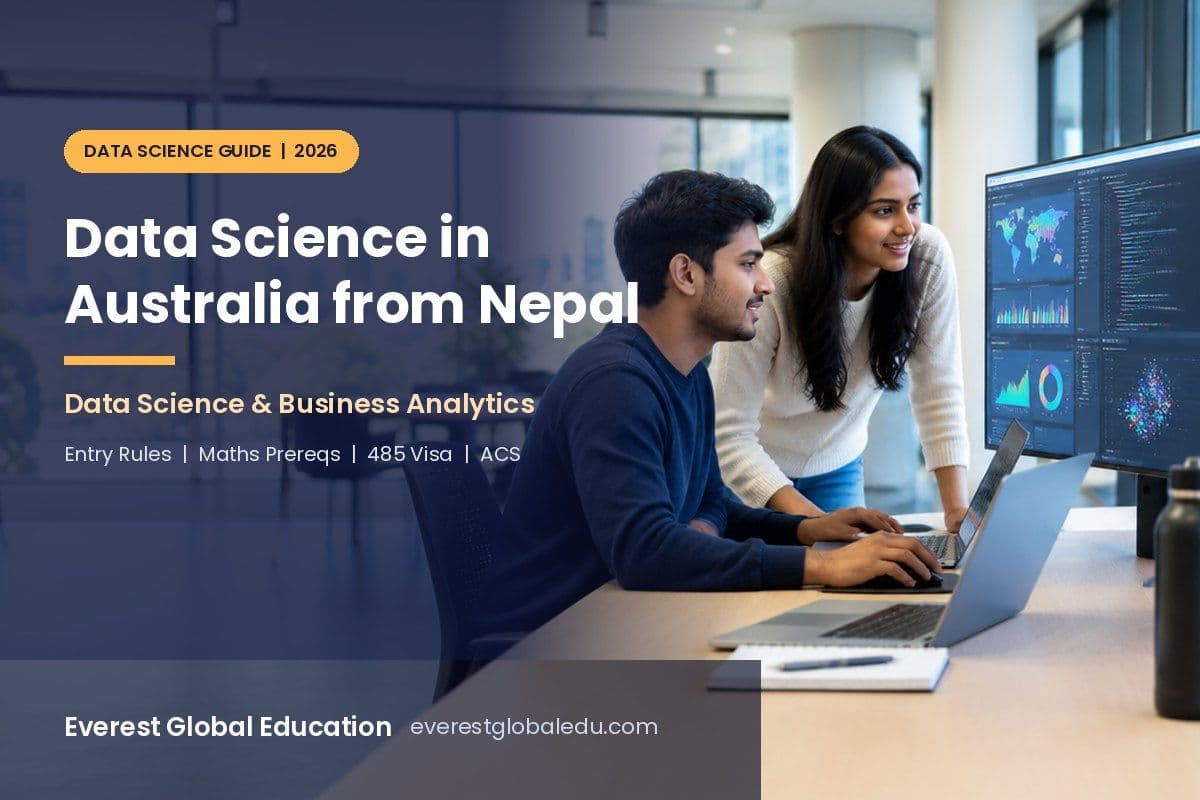 Data Science & Business Analytics in Australia for Nepali Students: Entry Rules, Maths Prerequisites, Course Length & ACS (2026 Guide)